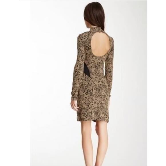 Free People night play ginger jacquard open back dress - Picture 2 of 5